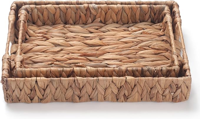 Water Hyacinth Rectangular Serving Tray - Image 2