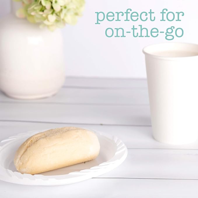 800 Count Disposable 6 Inch White Plastic Dessert Plates - Image 4