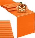 10-Pack Satin Table Runner Orange 12 x 108 inches Long, Table Runners by Hahuho