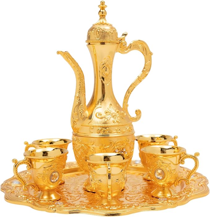Turkish Tea Set, Vintage Coffee Pot by Unknown
