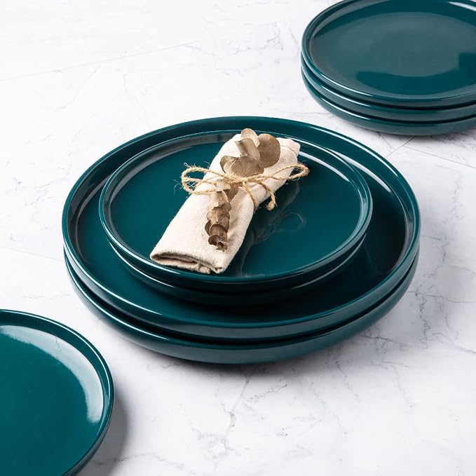 AmorArc Ceramic Dinner Salad Plates Set of 6, 8.5 Inch Stoneware Dishes Set | - Image 4