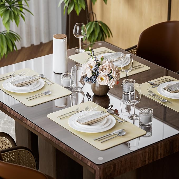 Aofmee Faux Leather Placemats Set of 6 - Image 2