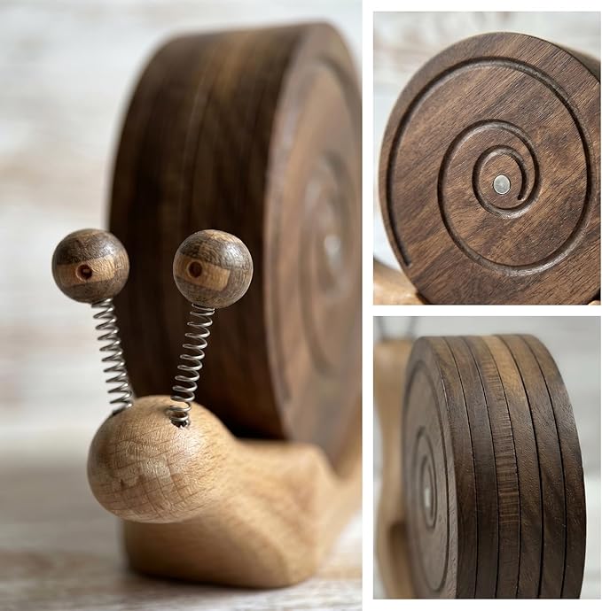 Snail Wooden Coaster Set - Image 2