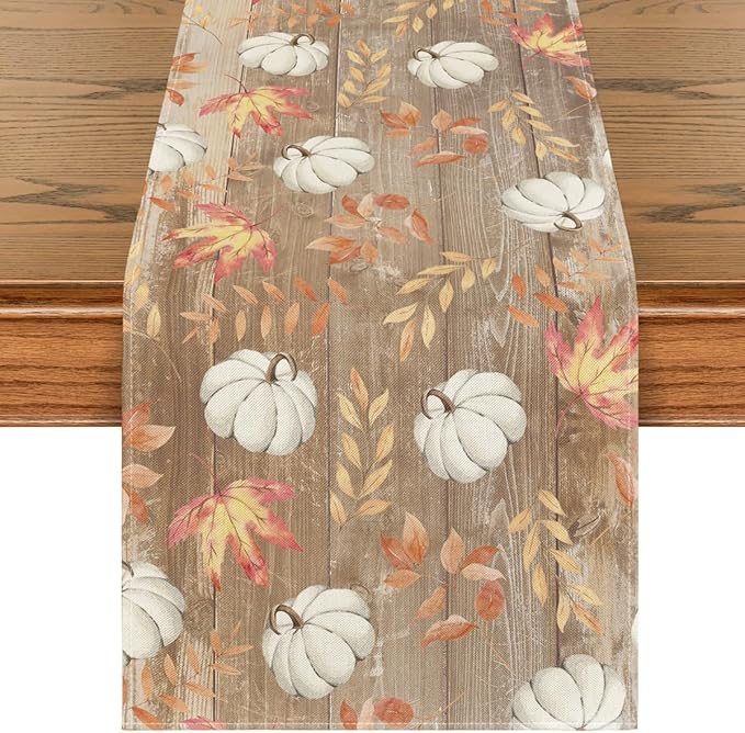 Artoid Mode 210 GSM Fall Table Runner 13x60 Inch Home Party Decor | Pumpkins by ArtoidMode