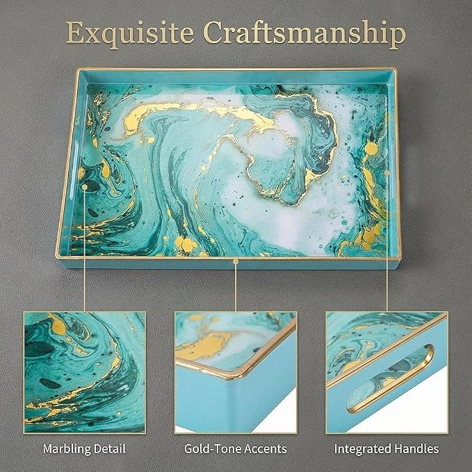 Decorative Tray, Marbling Plastic Tray - Image 8