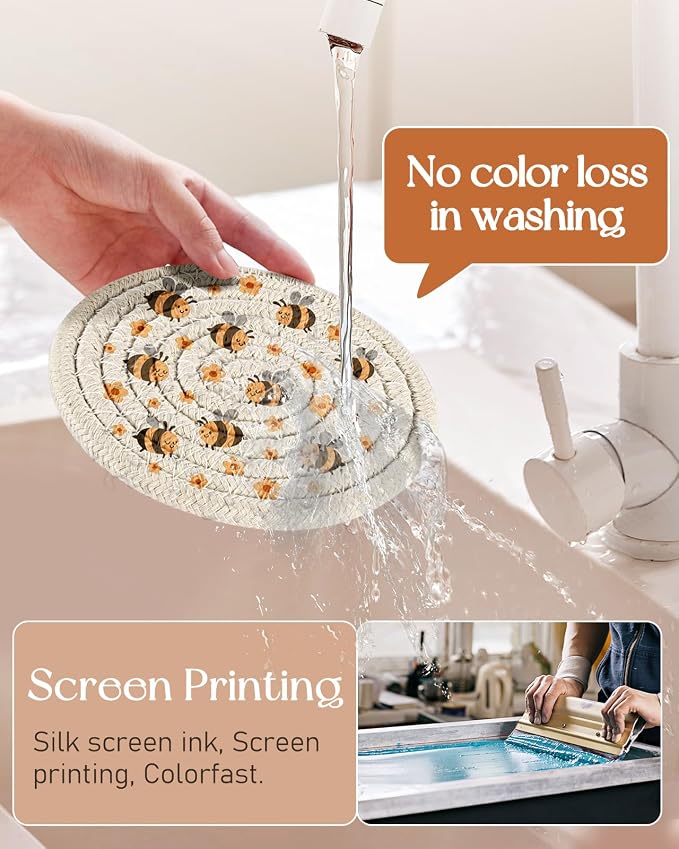 Absorbent Cup Coasters Set of 6 - Image 2