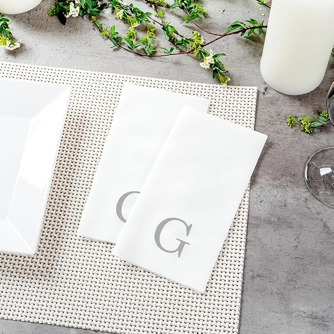 Luxenap 15.8 X 7.9 Inch Linen-Feel Guest Towels, 2000 Lettered Hand Towels - Image 6