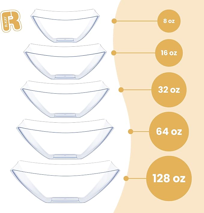 R-kay 6 Pack Extra Large Square Serving Bowl - Image 5