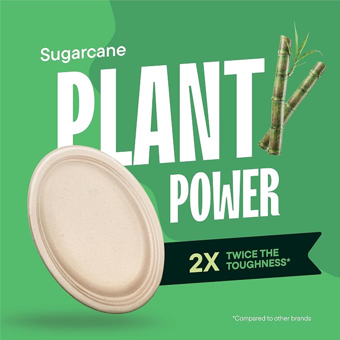 100% Compostable Oval Paper Plates - Image 5