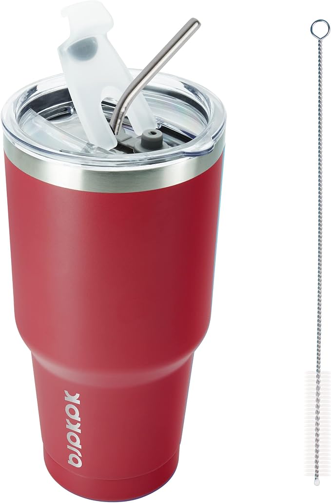 BJPKPK 30 oz Tumbler with Lid and Straw, Insulated Stainless Steel Cup | Double by BJPKPK