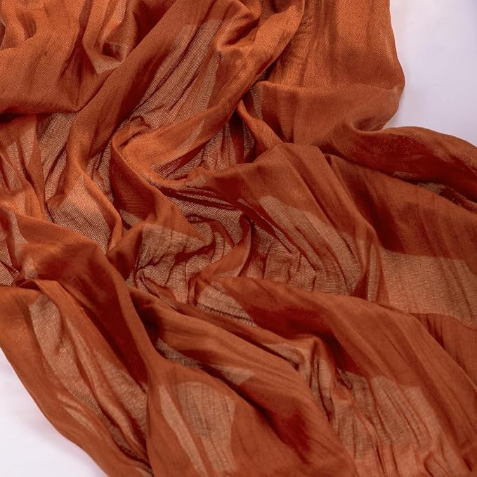 2 Pack Cheesecloth Terracotta Table Runner 10ft Rustic Gauze Decor | - Image 6