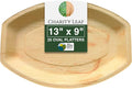 Disposable Bamboo 13" x 9" Trays Bamboo Serving Platters, Disposable Boards by CharityLeaf