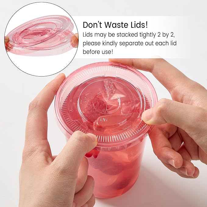 50 Sets - 16oz Pink Plastic Cups - Image 7