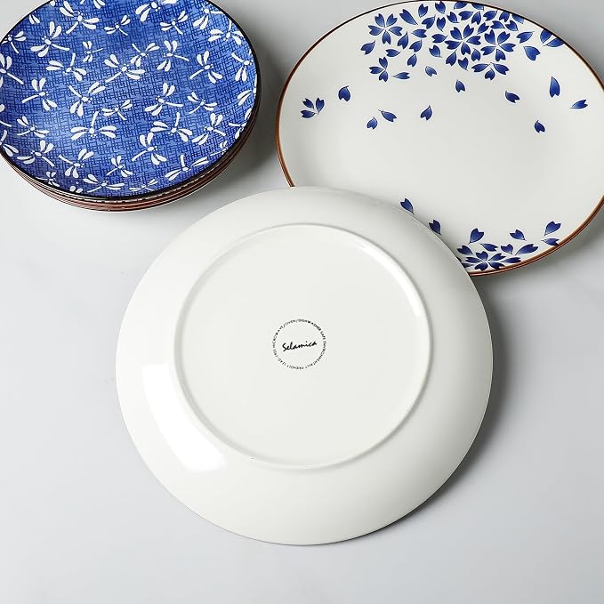 Selamica 10 Inch Kitchen Serving Plates, Large Dessert Plates Ceramic - Image 6