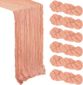 6 Pack Coral Cheesecloth Table Runner 10Ft Gauze Cheese Cloth Table Runner by Heneger