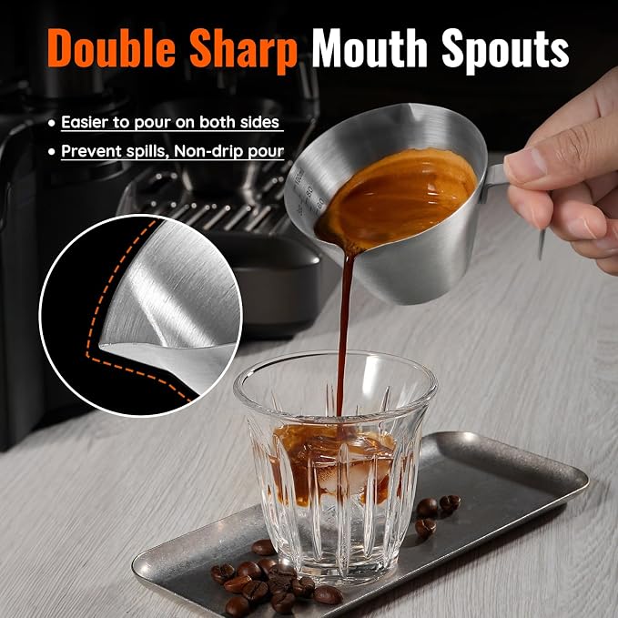 YARRAMATE Stainless Steel Espresso Shot Cup, 3.4oz/100ml | Heat Insulated Grip - Image 4