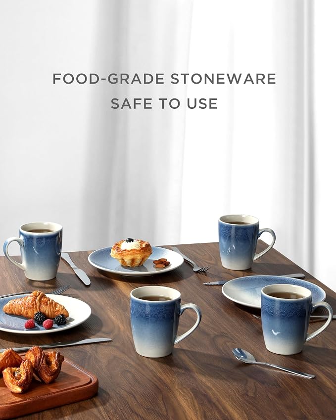 famiware Coffee Mugs Set, 13 oz Mug Set of 4, Stoneware Cups - Image 5