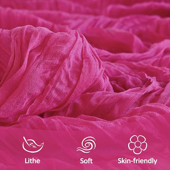 6 Pack Hot Pink Table Runner Cheesecloth 10Ft Gauze Cheese Cloth Table Runner - Image 6