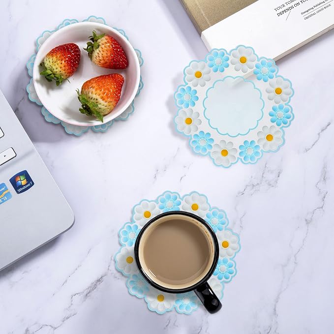 Conisy Flower Coasters for Drinks - Image 2