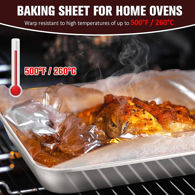 meekoo 24 Pcs Baking Sheet Pan Cookie Sheet Set - Image 4