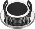 JUXYES Set of 6 Stainless Steel Metal Round Coaster by JUXYES