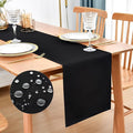 Faux Linen Table Runner Water Resistant 13 x 90 in, Coffee Table Runner by Nacuci