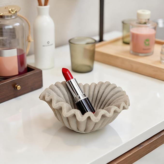 Small Decorative Bowl decor, Scalloped Pedestal Bowls - Image 6