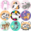 TDOOW 8 Pcs Diamond Art Coasters Cat by TDOOW