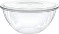Disposable 96 Ounce Round Crystal Clear Plastic Pack of 4 Sets by PLASTICPRO