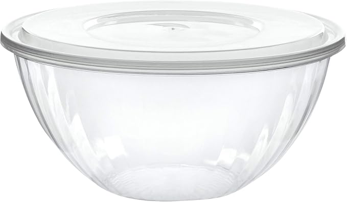 Reusable 150 Ounce Round Crystal Clear Plastic Bowls by PLASTICPRO