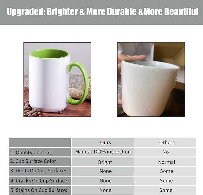TANGLONG 15oz Sublimation coffee Mugs-6 Assorted Colors Magic cupSet of 12 | - Image 6