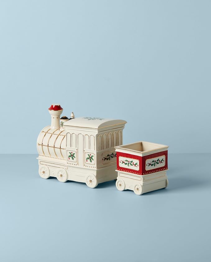 Lenox Holiday Train Porcelain 5-Piece Christmas Serving Set | dishwasher safe | - Image 4