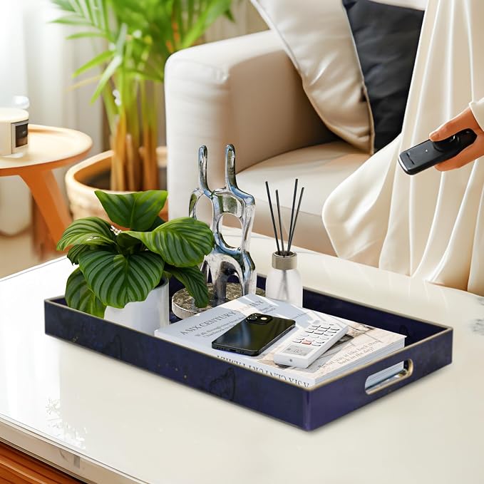 Bohemian Blue Serving Trays, Rectangular Serving Tray - Image 6