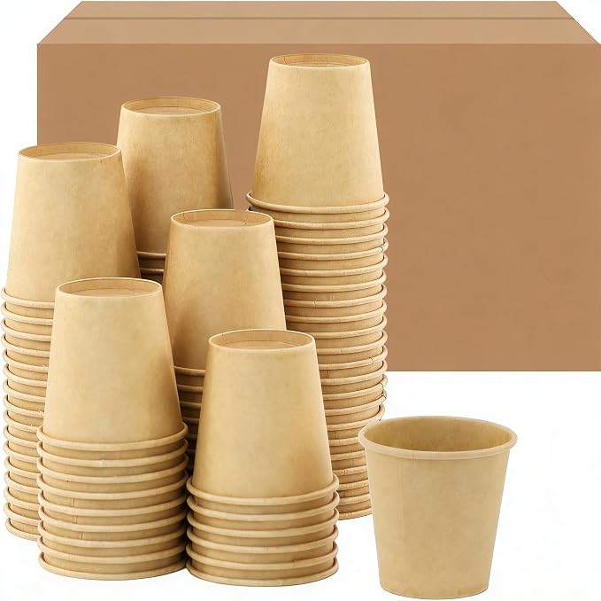 3 oz 300 Pack Disposable Coffee Cups, Bulk Brown Disposable Paper Cups by COOLCAP