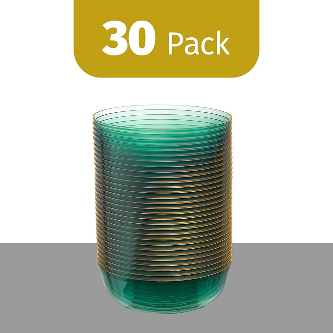 PLASTICPRO Plastic Party Plates Edge Collection Premium heavyweight Elegant - Image 7