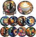 ijbnhd 8 Pcs Sun & Moon Diamond Art Coasters by ijbnhd