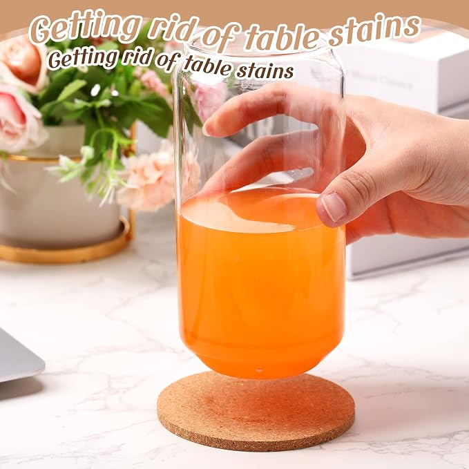Pinkunn 100 Pcs Cork Coasters Bulk - Image 4