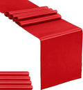 5-Pack Satin Table Runner Red 12 x 108 inches Long, Table Runners by Hahuho