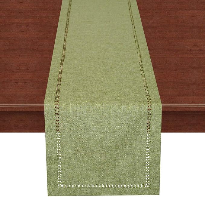 Grelucgo Small Handcrafted Solid Color Dining Table Runner, Dresser Scarf - Image 4