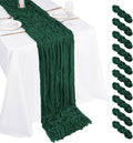10 Pack Emerald Green Cheesecloth Table Runner 17x108 Inch Boho Gauze Cheese by Unknown