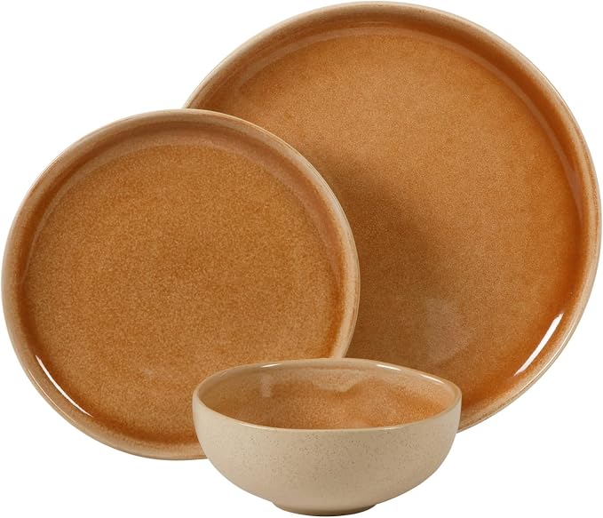 Gibson Elite Manila Bay 12-Piece Stoneware Dinnerware Set, Service - Image 7