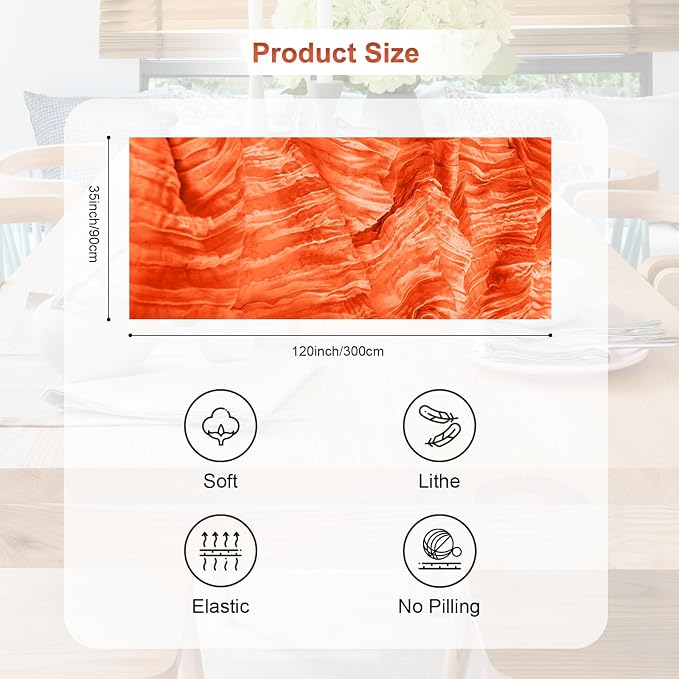 10 Pack Orange Cheesecloth Table Runner 35x120 Inch 10Ft Rustic Gauze Cheese - Image 4