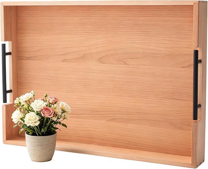 Large Ottoman Tray, Maple Wooden Serving Tray by DecentVrvege