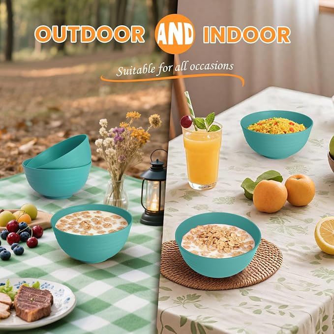 Wheat Straw Bowls, Cereal Bowls, Plastic Bowl Alternative, Unbreakable - Image 7