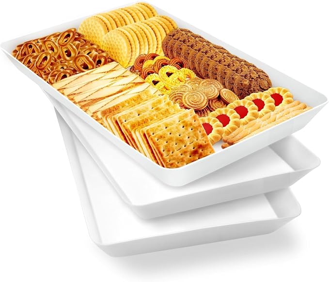 WOWBOX 3 pcs Serving Tray for Entertaining, Serving Platters for Fruit by WOWBOX