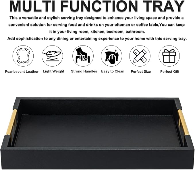 Black Rectangle Serving Tray - Image 3