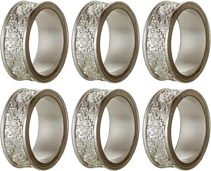 Creative Scents Dublin Silver Napkin Rings Set of 6 - Image 6