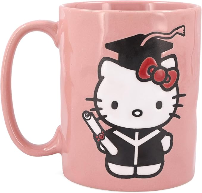Silver Buffalo Sanrio Hello Kitty Graduation, Ceramic Pottery Mug, 17.5oz | Wax - Image 2