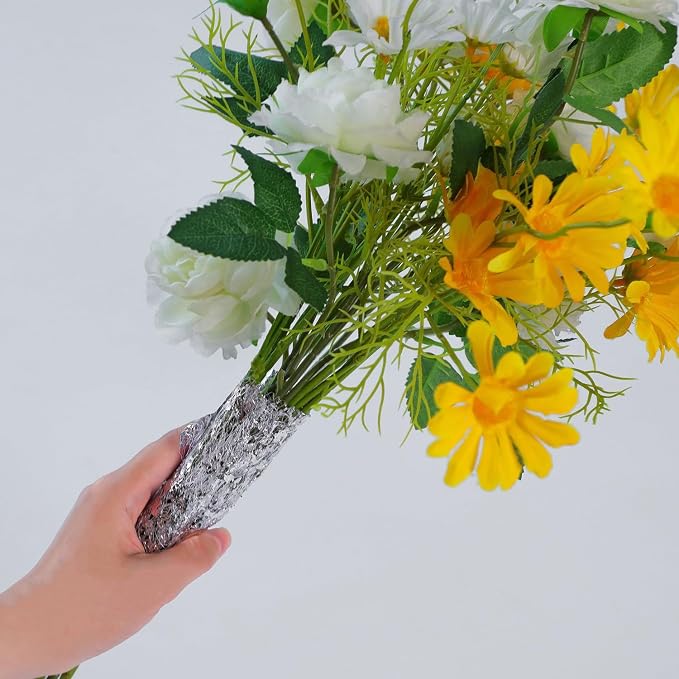 Snowkingdom Silver Table Runner, Sequin Glitter Foil Metallic Mesh Runner Roll - Image 6