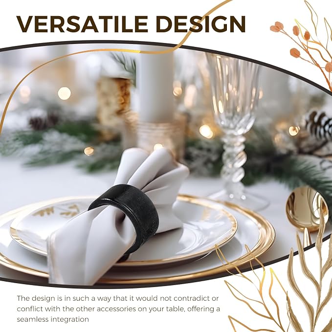 Zhehao 50 Pcs Wood Napkin Rings Bulk Acacia Handmade Dining Table Napkin Holder - Image 5